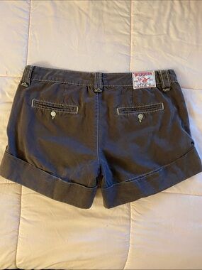 True Religion Brown Rolled-Hem Shorts